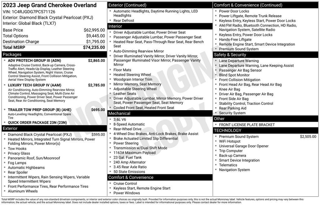 2023 Jeep Grand Cherokee Overland