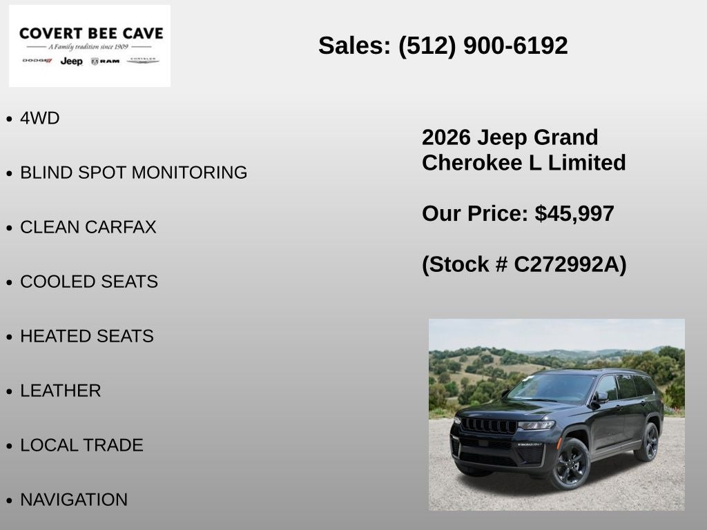 2026 Jeep Grand Cherokee L Limited