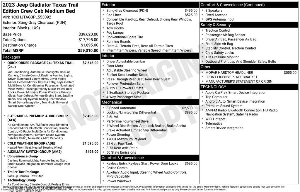 2023 Jeep Gladiator Texas Trail