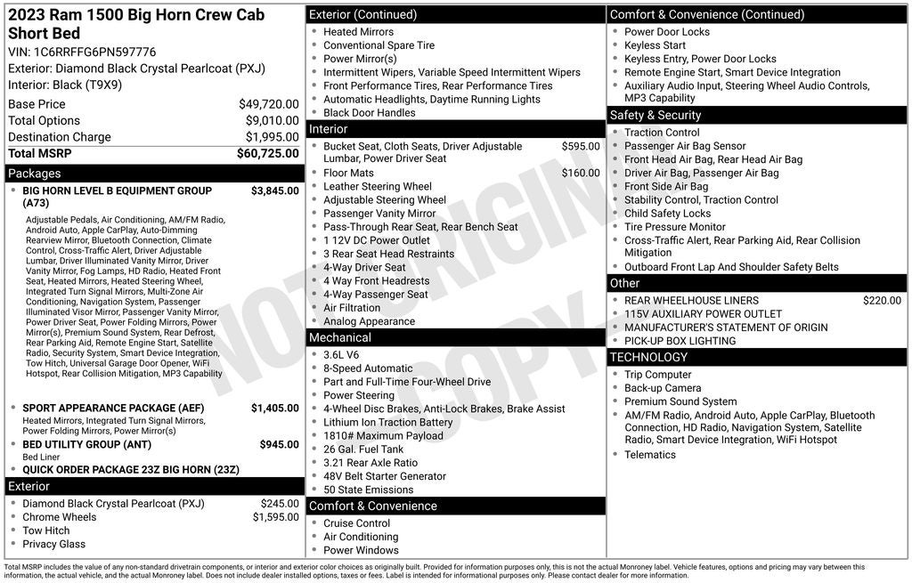 2023 RAM 1500 Big Horn/Lone Star