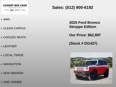 2025 Ford Bronco Stroppe Edition