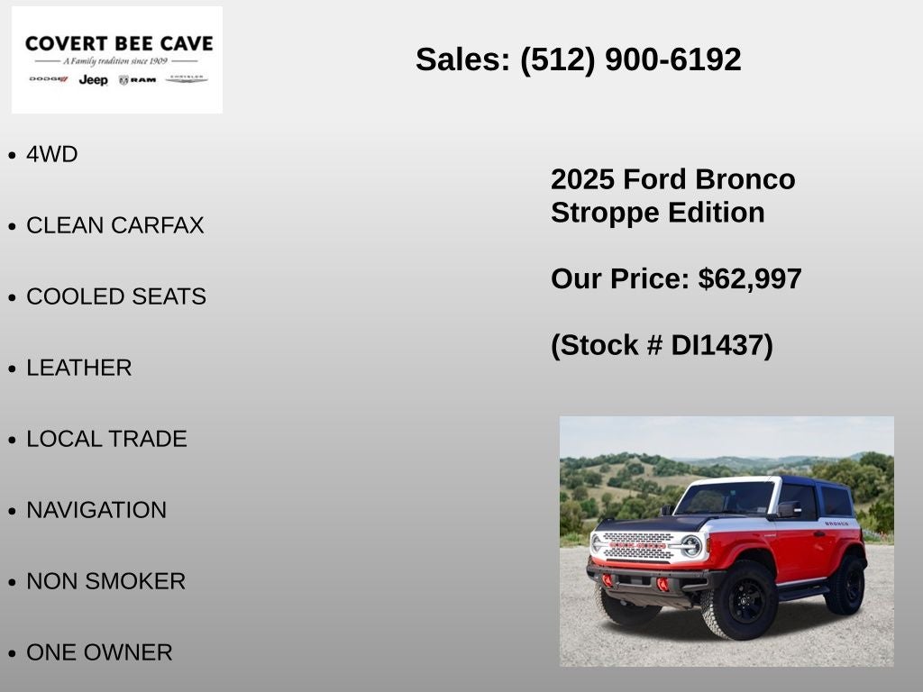 2025 Ford Bronco Stroppe Edition
