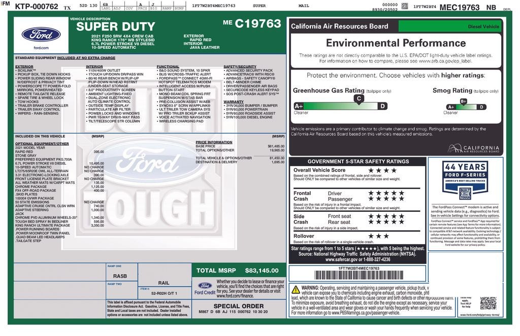 2021 Ford F-250SD King Ranch