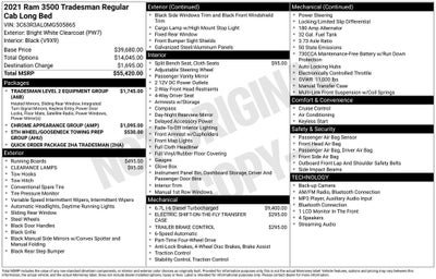 2021 RAM 3500 Tradesman