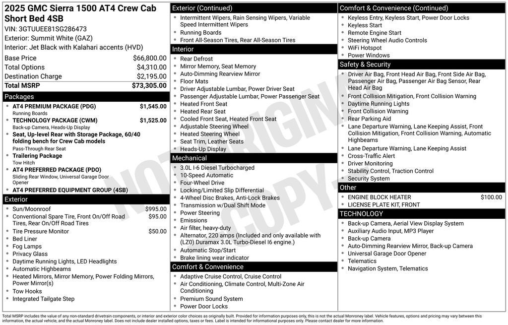 2025 GMC Sierra 1500 AT4