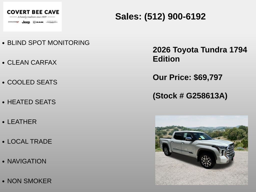 2026 Toyota Tundra 1794