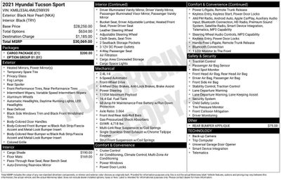 2021 Hyundai Tucson Sport