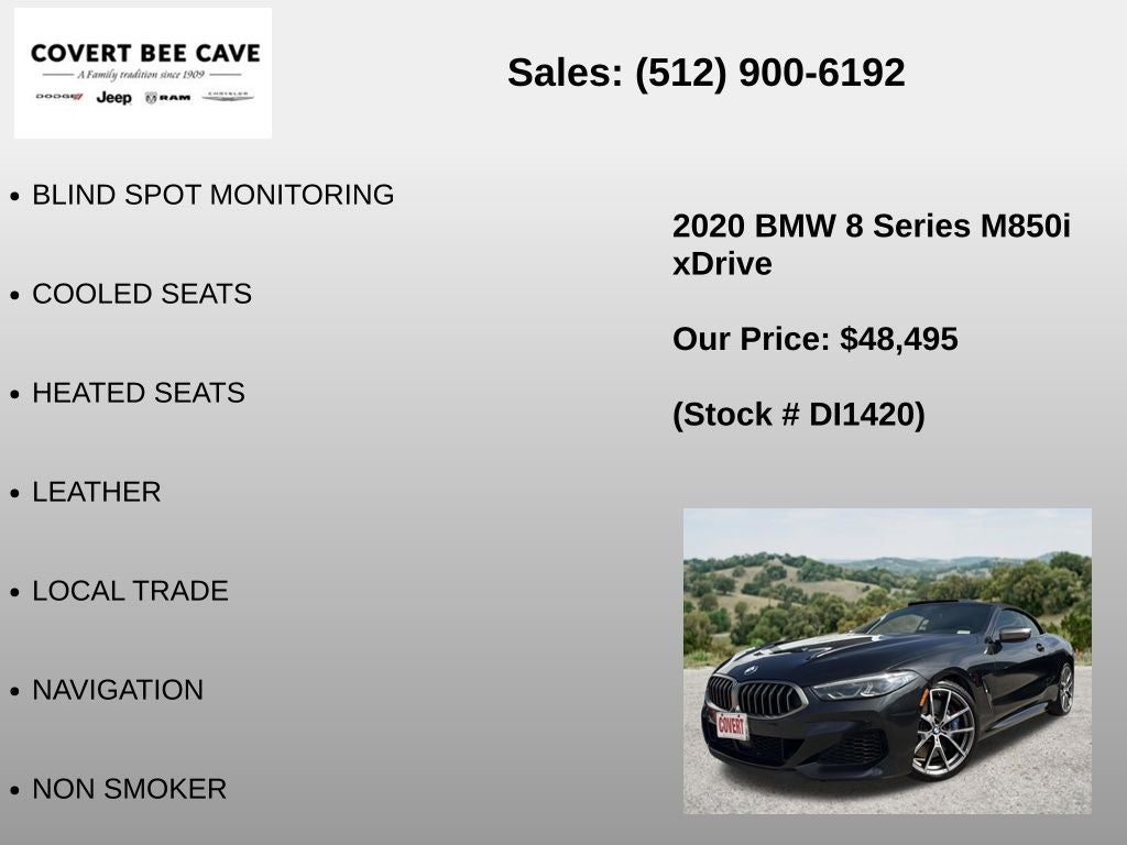 2020 BMW 8 Series M850i xDrive