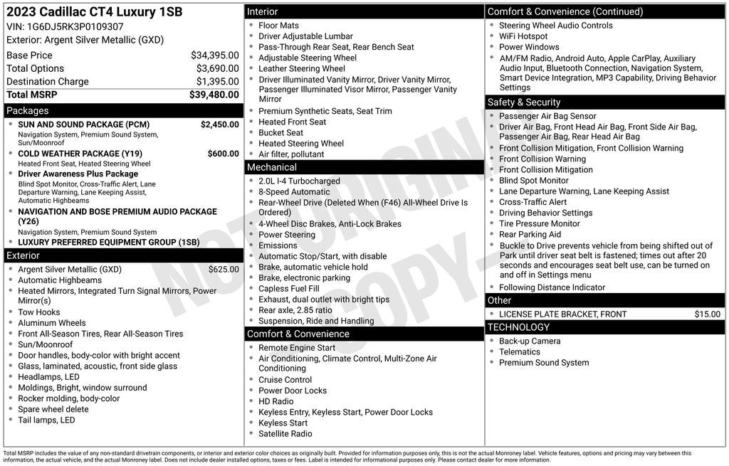 2023 Cadillac CT4 Luxury
