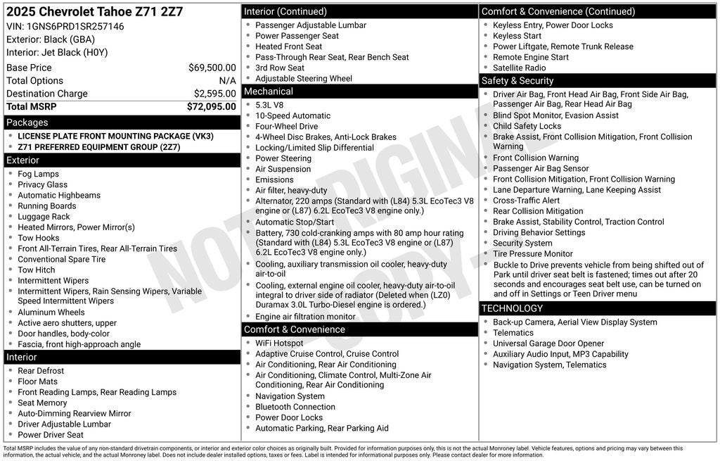 2025 Chevrolet Tahoe Z71