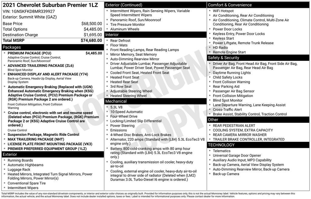 2021 Chevrolet Suburban Premier