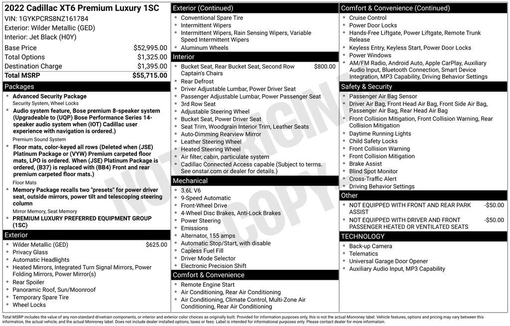 2022 Cadillac XT6 Premium Luxury