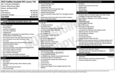 2023 Cadillac Escalade ESV Luxury