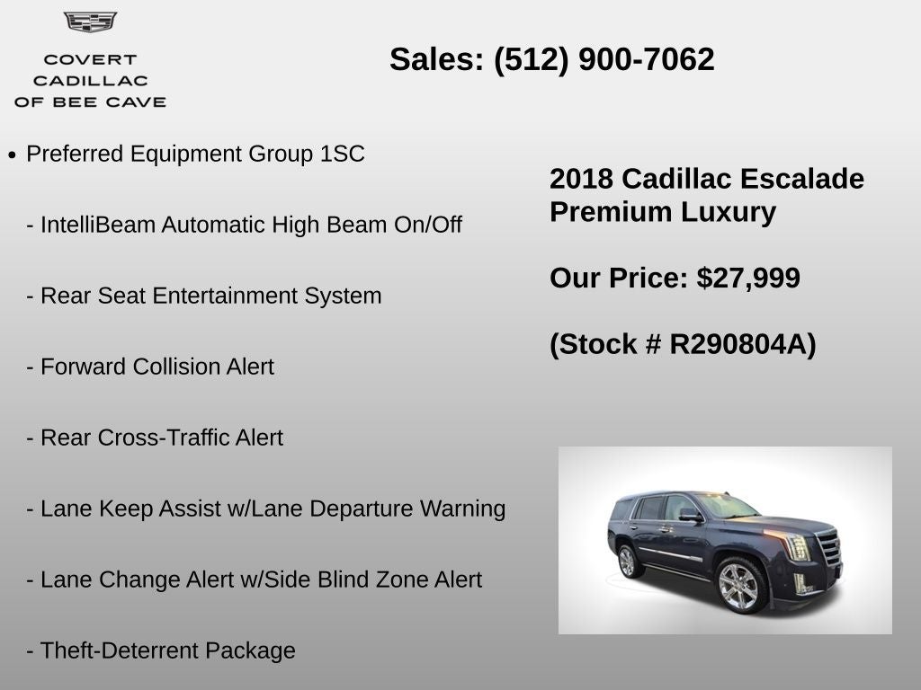 2018 Cadillac Escalade Premium Luxury