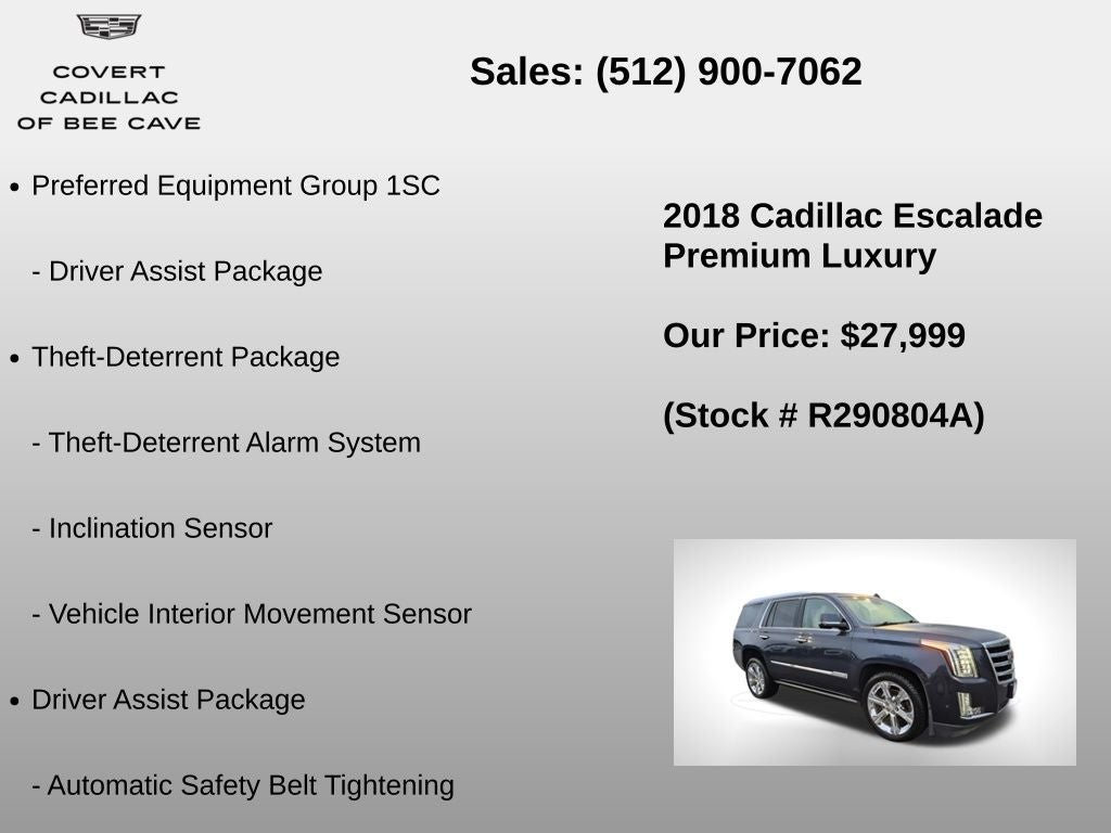 2018 Cadillac Escalade Premium Luxury