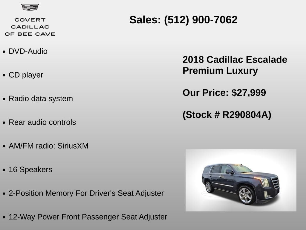 2018 Cadillac Escalade Premium Luxury