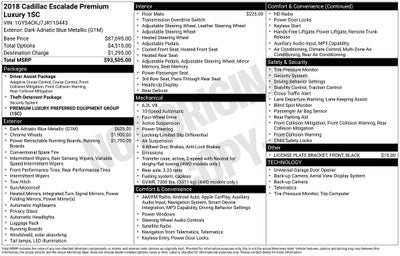 2018 Cadillac Escalade Premium Luxury