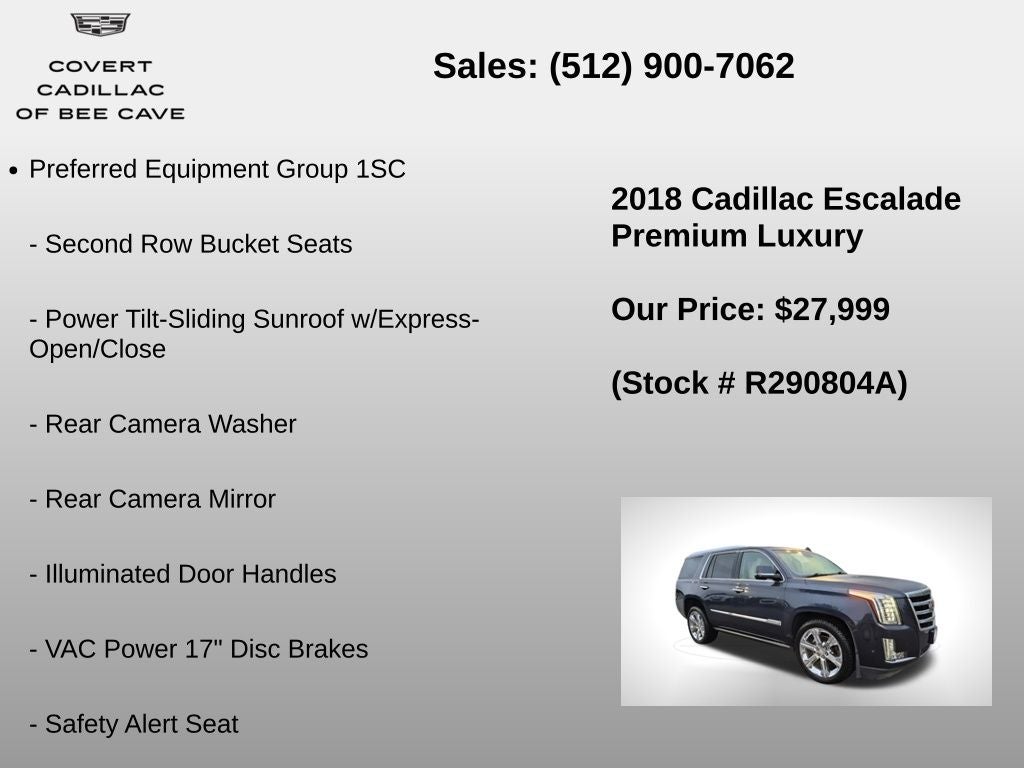 2018 Cadillac Escalade Premium Luxury