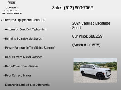 2024 Cadillac Escalade Sport