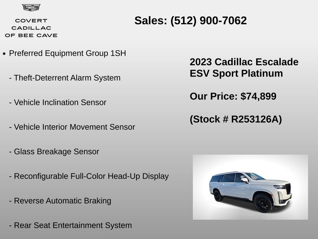 2023 Cadillac Escalade ESV Sport Platinum