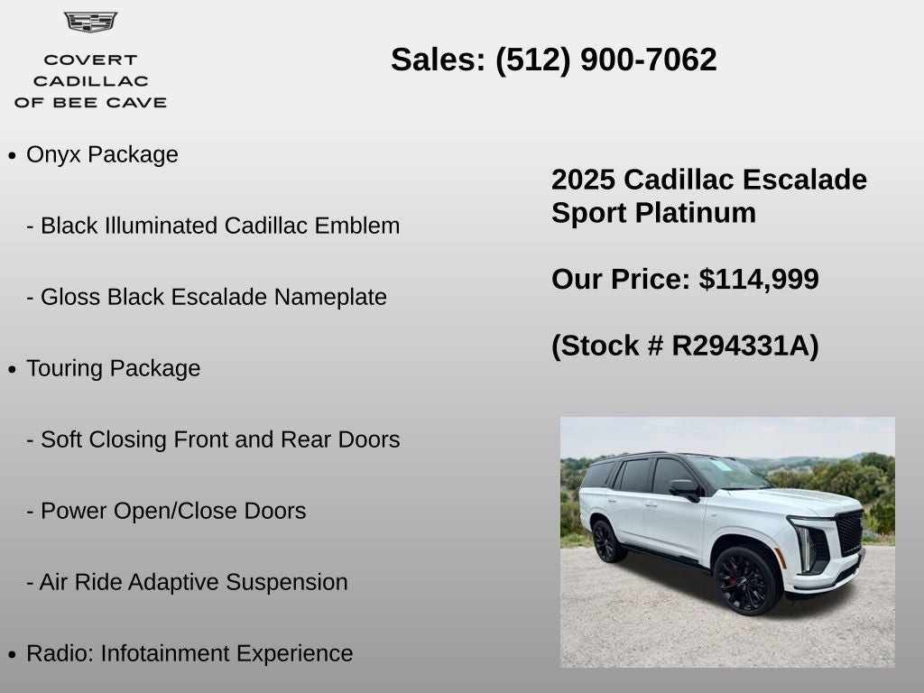 2025 Cadillac Escalade Sport Platinum