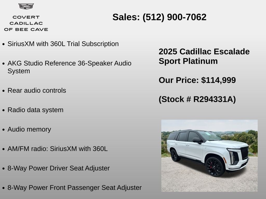 2025 Cadillac Escalade Sport Platinum