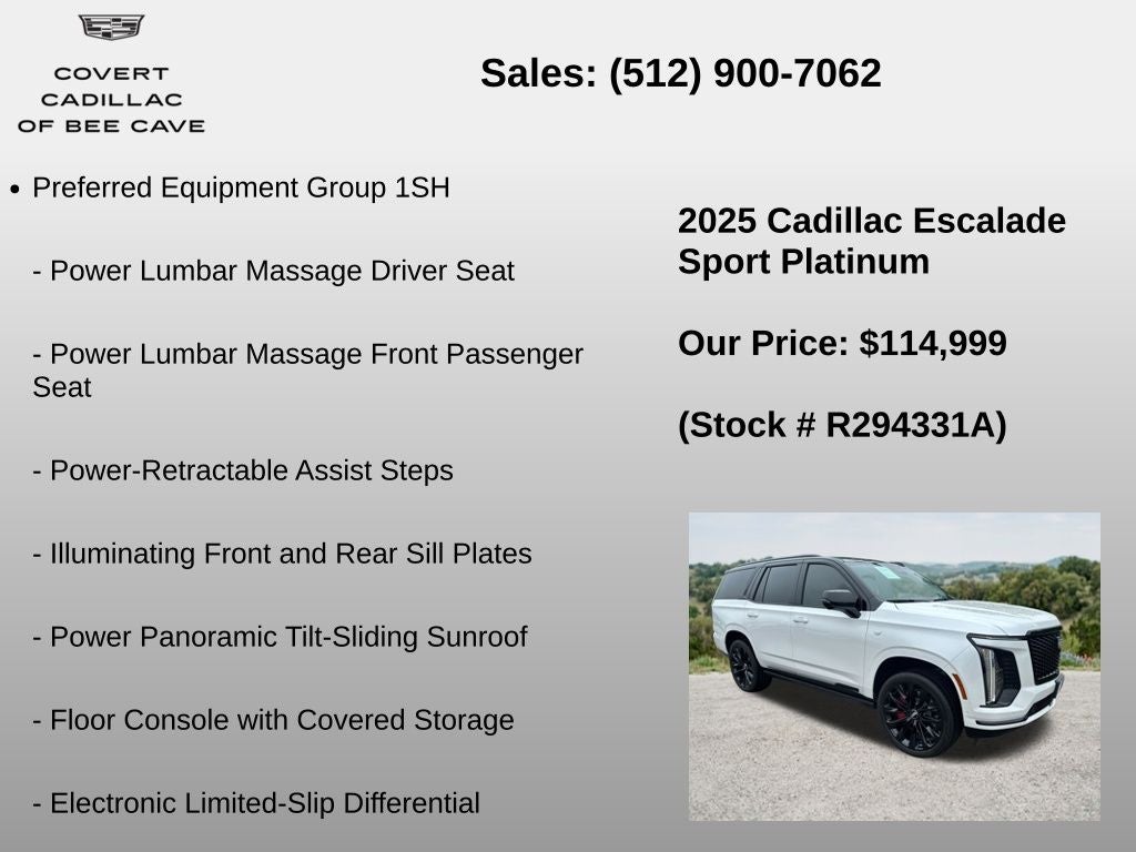 2025 Cadillac Escalade Sport Platinum