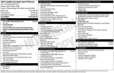 2025 Cadillac Escalade Sport Platinum
