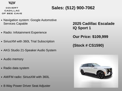 2025 Cadillac ESCALADE IQ Sport 1