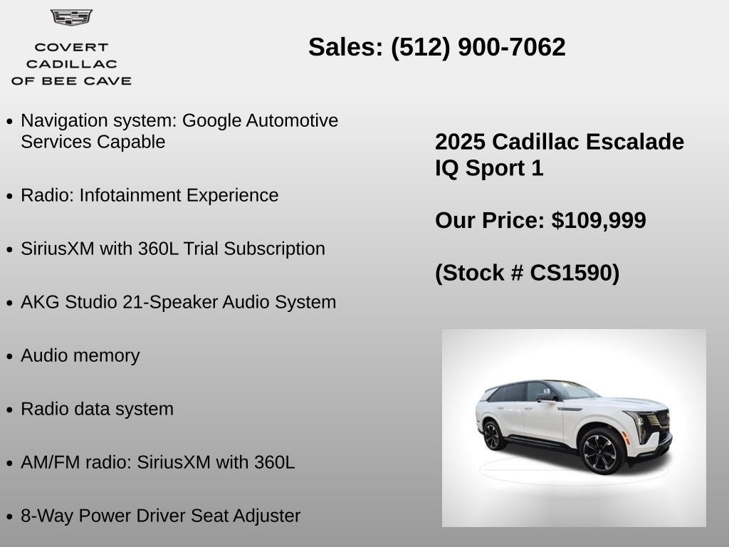 2025 Cadillac ESCALADE IQ Sport 1