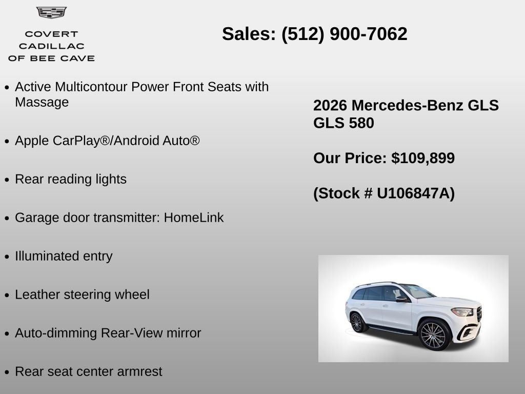 2026 Mercedes-Benz GLS GLS 580 4MATIC®