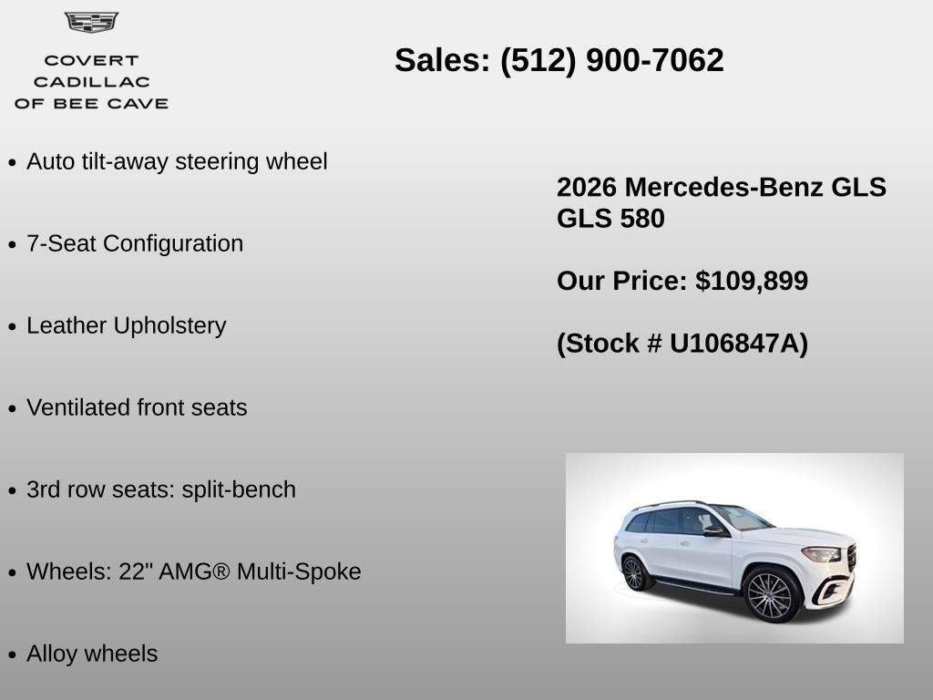 2026 Mercedes-Benz GLS GLS 580 4MATIC®