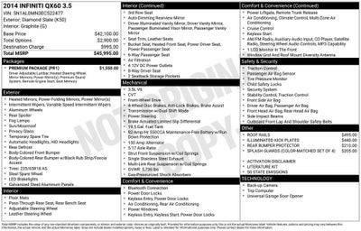 2014 INFINITI QX60 Base