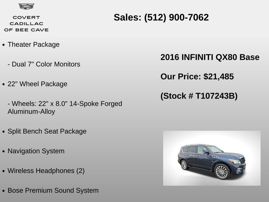2016 INFINITI QX80 Base