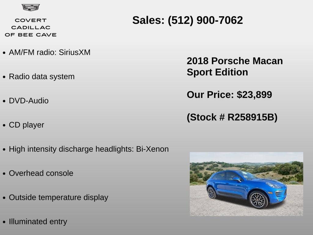 2018 Porsche Macan Sport Edition