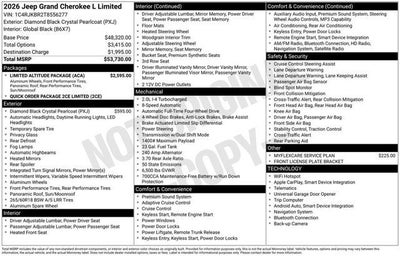 2026 Jeep Grand Cherokee L Limited