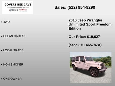 2016 Jeep Wrangler Unlimited 4WD 4dr Sport