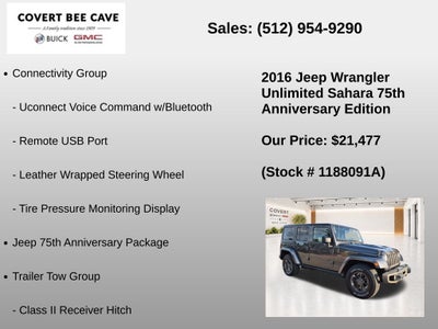 2016 Jeep Wrangler Unlimited Sahara
