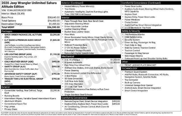 2020 Jeep Wrangler Unlimited Sahara 4x4