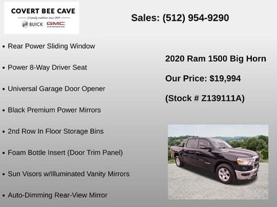 2020 RAM 1500 Big Horn 4x2 Crew Cab 5'7" Box
