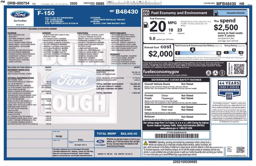 2021 Ford F-150 Lariat
