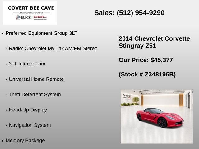2014 Chevrolet Corvette Stingray Convertible Z51 3LT