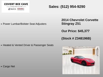 2014 Chevrolet Corvette Stingray Convertible Z51 3LT