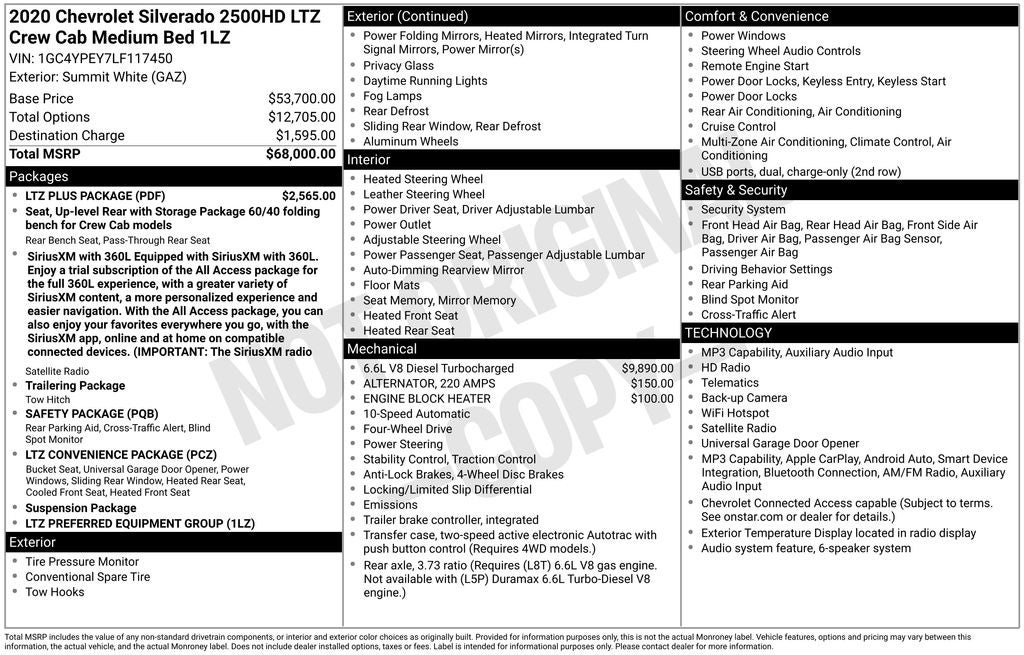 2020 Chevrolet Silverado 2500HD LTZ
