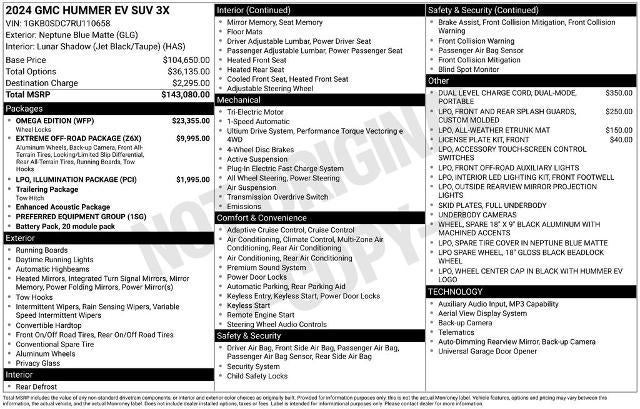 2024 GMC HUMMER EV SUV e4WD 4dr 3X