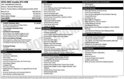 2026 GMC Acadia AWD AT4