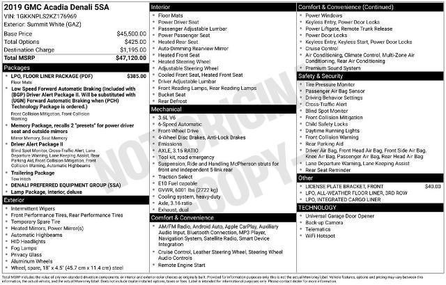 2019 GMC Acadia FWD Denali