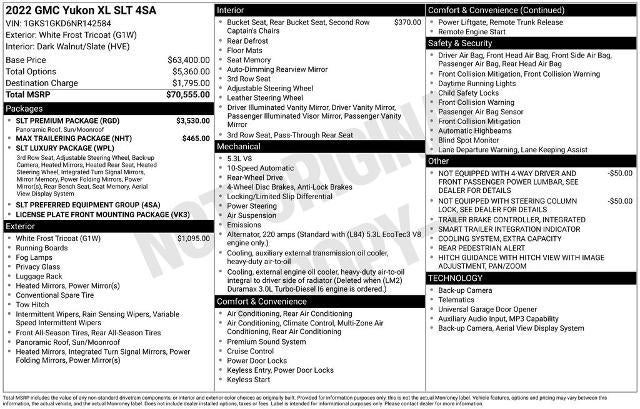 2022 GMC Yukon XL 2WD 4dr SLT