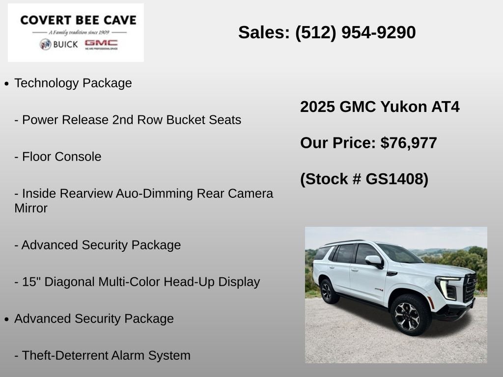 2025 GMC Yukon 4WD 4dr AT4