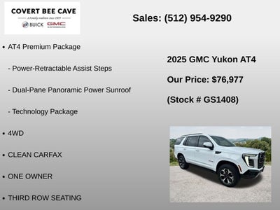 2025 GMC Yukon 4WD 4dr AT4